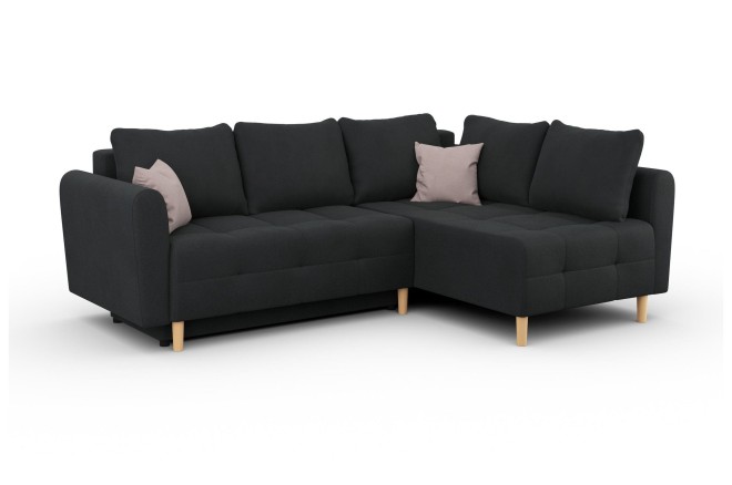 Ecksofa Universal Nordic - mit Schlaffunktion - Anthrazit