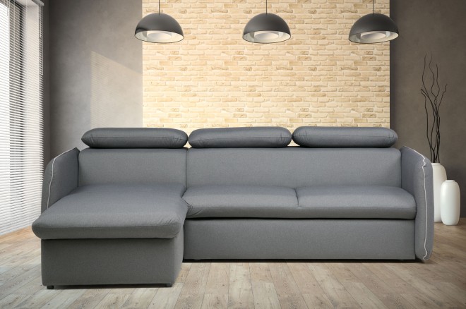 Sofa L-Form Emilio links - mit Schlaffunktion