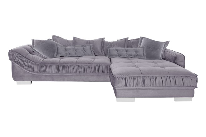 Ecksofa Diwan rechts - Grau