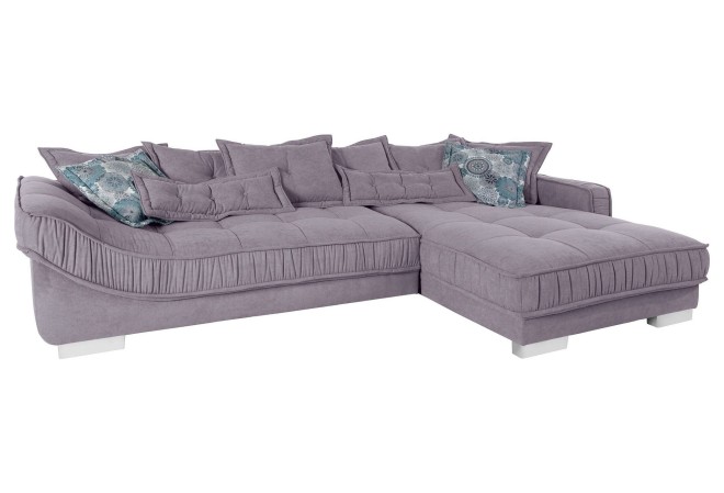 Ecksofa Diwan rechts - Hellgrau