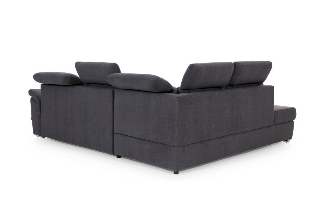 Eckcouch Loreto-P rechts - mit Schlaffunktion - Asphalt