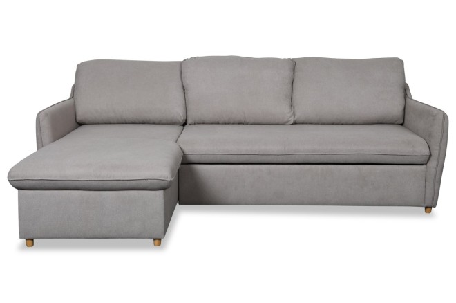 Ecksofa Jolyne-P links - mit Schlaffunktion - Taupe
