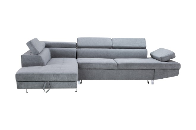 Ecksofa Rio-P links - mit Schlaffunktion - Grau