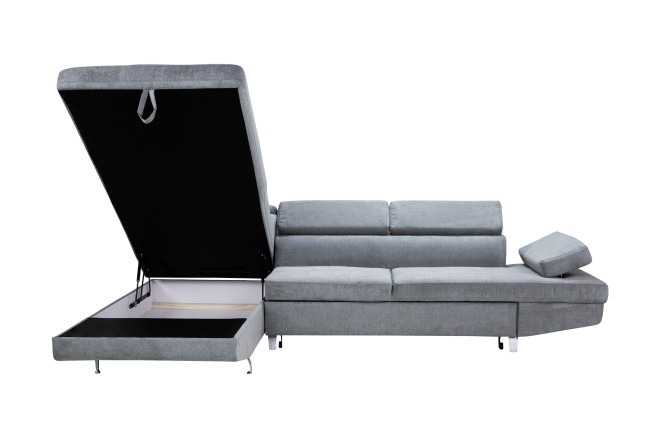 Ecksofa Rio-P links - mit Schlaffunktion - Grau