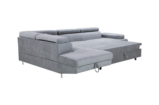 Ecksofa Rio-P links - mit Schlaffunktion - Grau