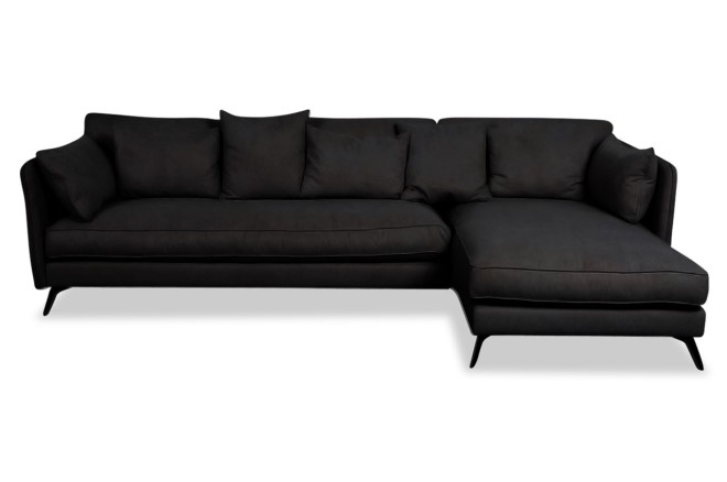 Ecksofa XL Bonham-P rechts - Asphalt