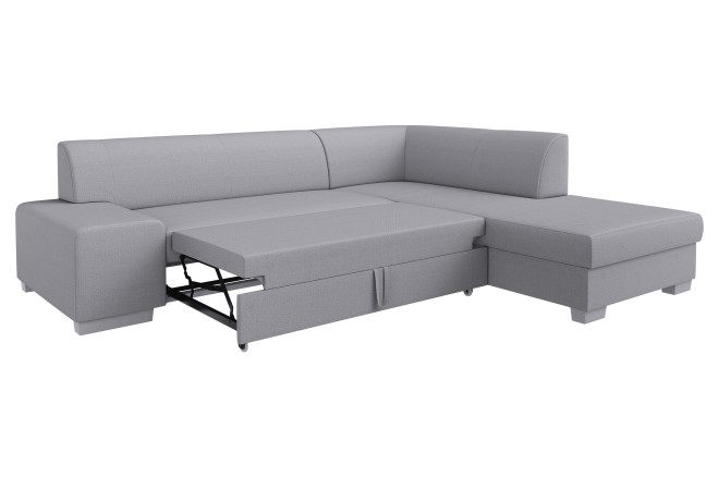 Ecksofa Trebbia-P rechts - mit Schlaffunktion - Blaugrau