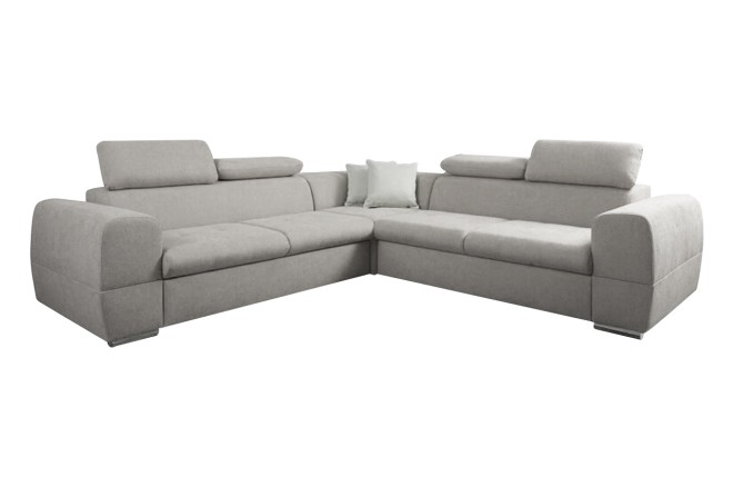 Rundecke Primo rechts - mit Schlaffunktion - Silbergrau