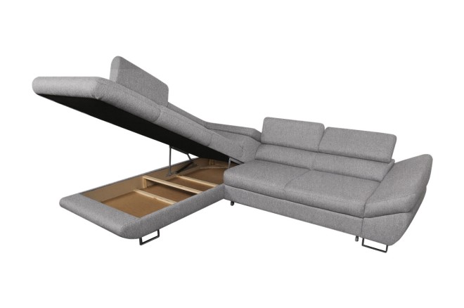 Ecksofa Galaxy - mit Schlaffunktion - Warmes Grau