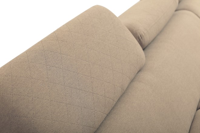 Sofa L-Form Emilio rechts - mit Schlaffunktion - Elfenbein