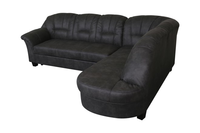 Ecksofa XL Budapest rechts - mit Schlaffunktion - Anthrazit