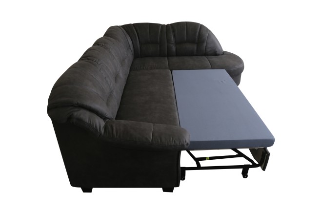 Ecksofa XL Budapest rechts - mit Schlaffunktion - Anthrazit