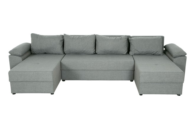 Wohnlandschaft Ben - mit Schlaffunktion - Hellgrau