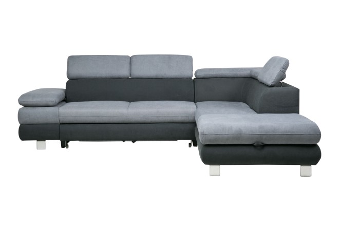 Ecksofa Conti rechts - mit Schlaffunktion - Dunkelgrau