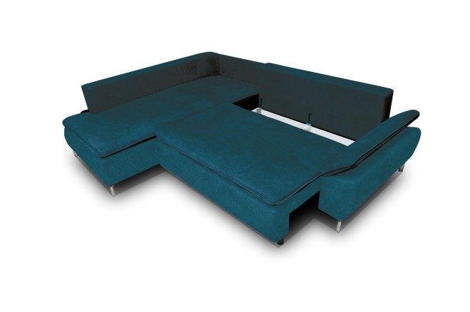 Eckcouch Aspen II links - mit Schlaffunktion - Teal