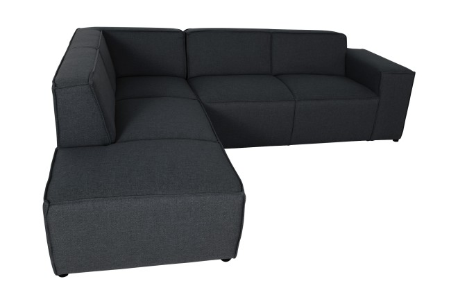 Sofa L-Form Monako links - Anthrazit