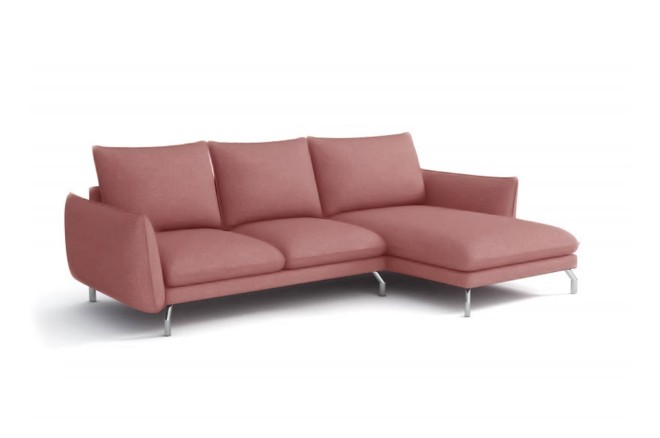Ecksofa Largo A rechts - mit Schlaffunktion - Rose