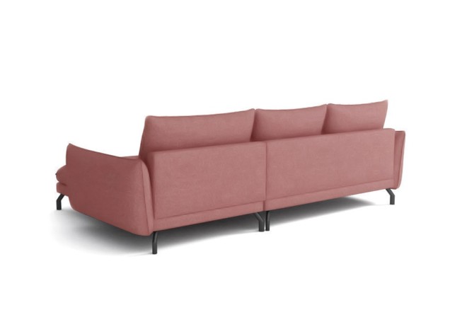 Ecksofa Largo A rechts - mit Schlaffunktion - Rose