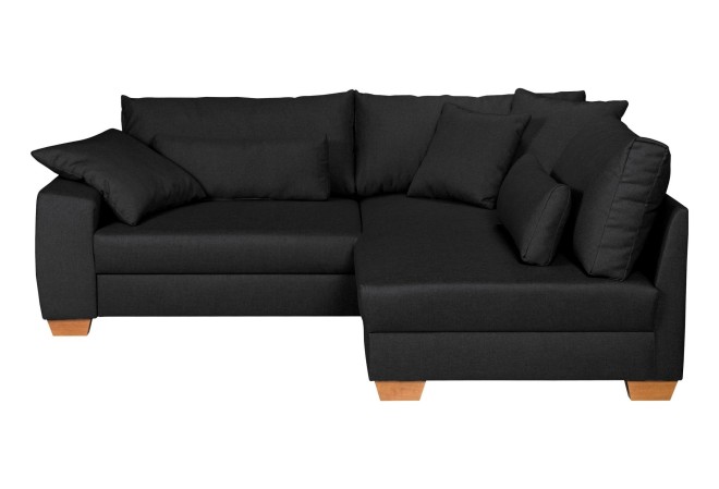 Sofa L-Form Helena Luxus rechts - mit Schlaffunktion - Graphit