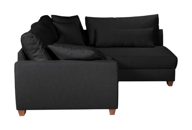 Sofa L-Form Helena Luxus rechts - mit Schlaffunktion - Graphit
