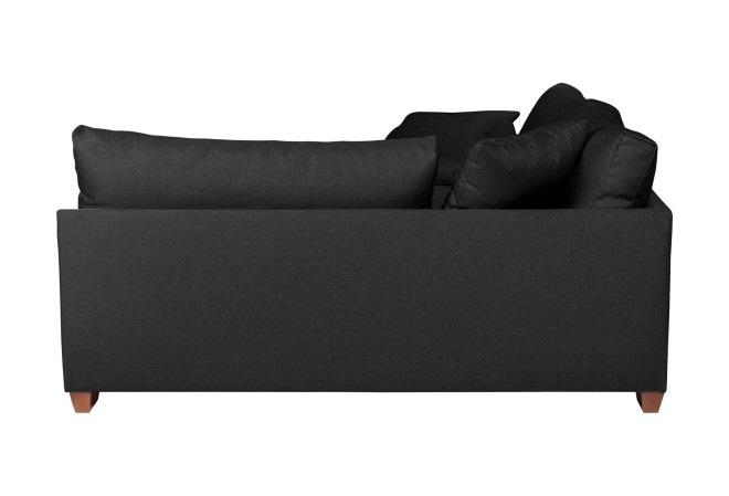 Sofa L-Form Helena Luxus rechts - mit Schlaffunktion - Graphit