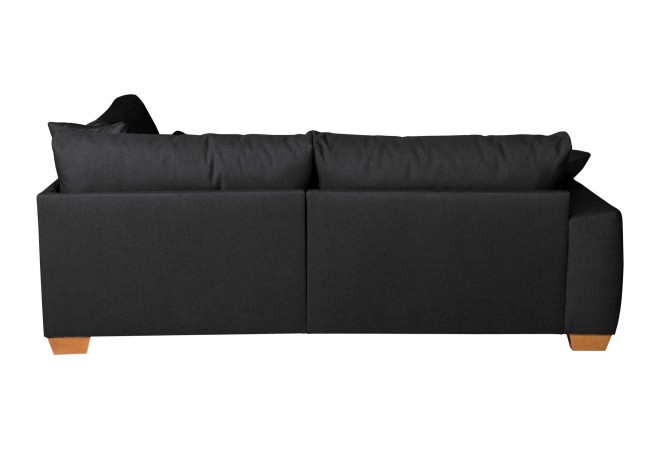 Sofa L-Form Helena Luxus rechts - mit Schlaffunktion - Graphit