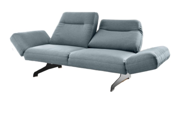 2er-Sofa AREZZO - mit Relax - Hellblau