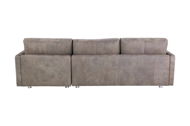 Leder Ecksofa Vincent rechts - Hellbraun