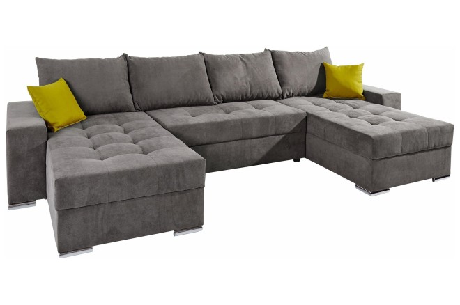 Wohnlandschaft Jossy - mit Schlaffunktion - Grau