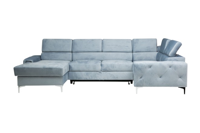 Wohnlandschaft Orion Max III rechts - mit Schlaffunktion - Blaugrau