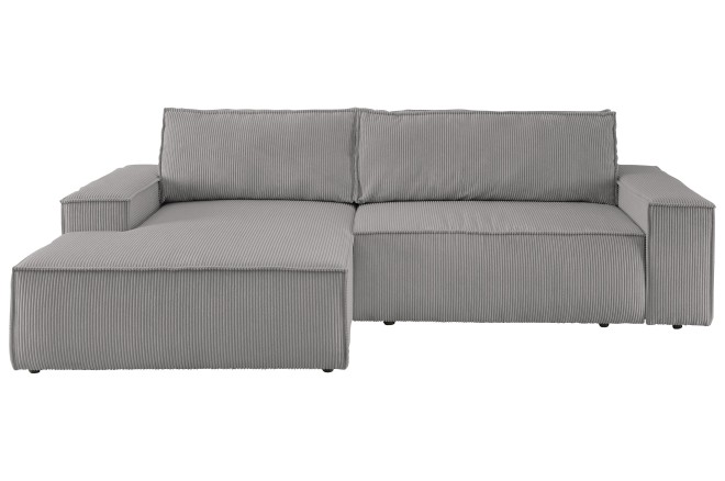 Eckgarnitur Kair beidseitig - mit Schlaffunktion - Hellgrau