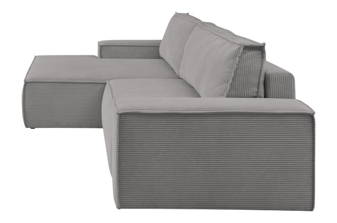 Eckgarnitur Kair beidseitig - mit Schlaffunktion - Hellgrau