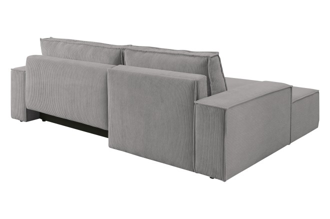 Eckgarnitur Kair beidseitig - mit Schlaffunktion - Hellgrau