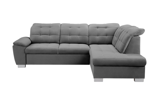 Ecksofa Nevada rechts - mit Schlaffunktion - Grau