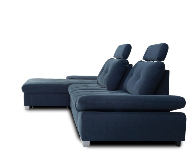 Ecksofa Cremona links - mit Schlaffunktion - Tintenblau