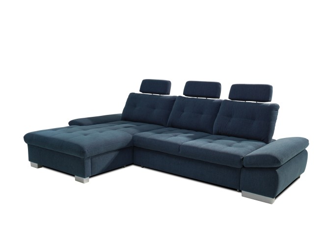 Ecksofa Cremona links - mit Schlaffunktion - Tintenblau