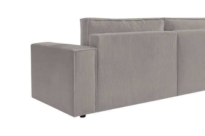 Eckgarnitur Kair beidseitig - mit Schlaffunktion - Hellgrau