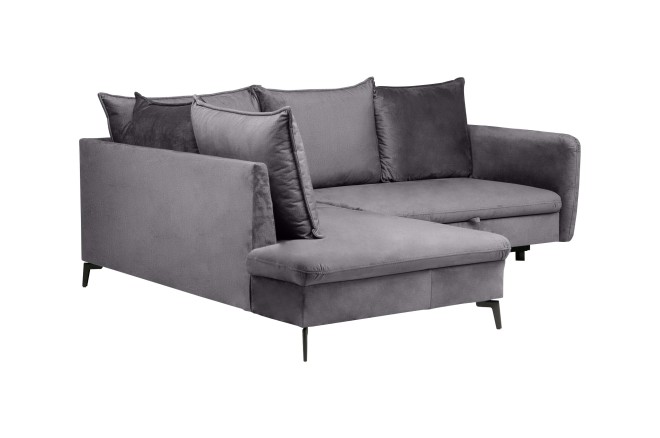 Ecksofa Shape links - mit Schlaffunktion - Graubraun