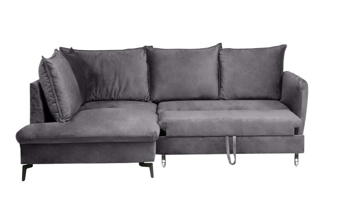 Ecksofa Shape links - mit Schlaffunktion - Graubraun