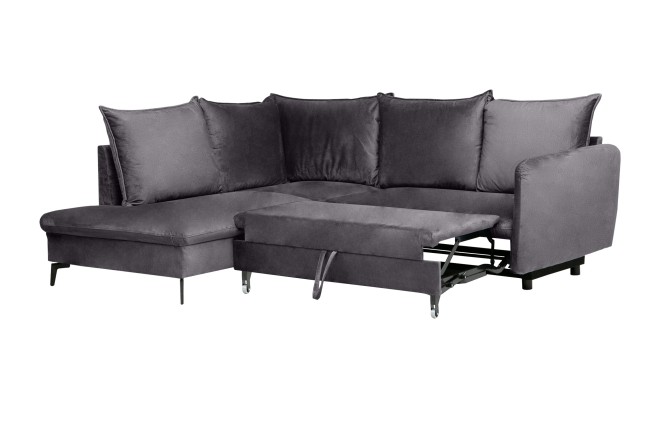 Ecksofa Shape links - mit Schlaffunktion - Graubraun