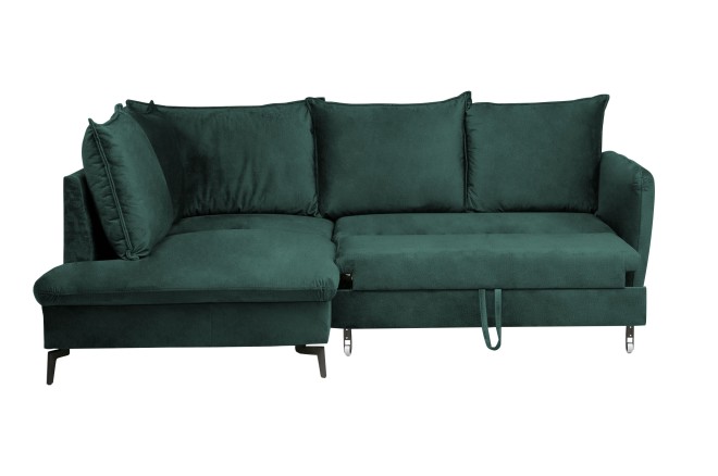 Ecksofa Shape links - mit Schlaffunktion - Dunkelgrün