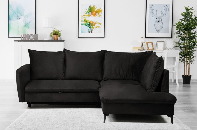 Great Barrier Reef ideologie Grijp Sofa L-Form Shape rechts - mit Schlaffunktion - Schwarz | Sofas zum halben  Preis