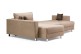 Sofa L-Form Portofino beidseitig - mit Schlaffunktion - Cappuccino