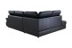 Leder Sofa L-Form Chiara - mit Schlaffunktion - Schwarz