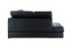 Leder Sofa L-Form Chiara - mit Schlaffunktion - Schwarz