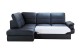 Leder Sofa L-Form Chiara - mit Schlaffunktion - Schwarz