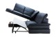 Leder Sofa L-Form Chiara - mit Schlaffunktion - Schwarz