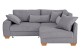 Ecksofa XL Helena rechts - mit Schlaffunktion - Grau