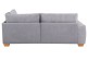 Ecksofa XL Helena rechts - mit Schlaffunktion - Grau