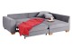 Ecksofa XL Helena rechts - mit Schlaffunktion - Grau